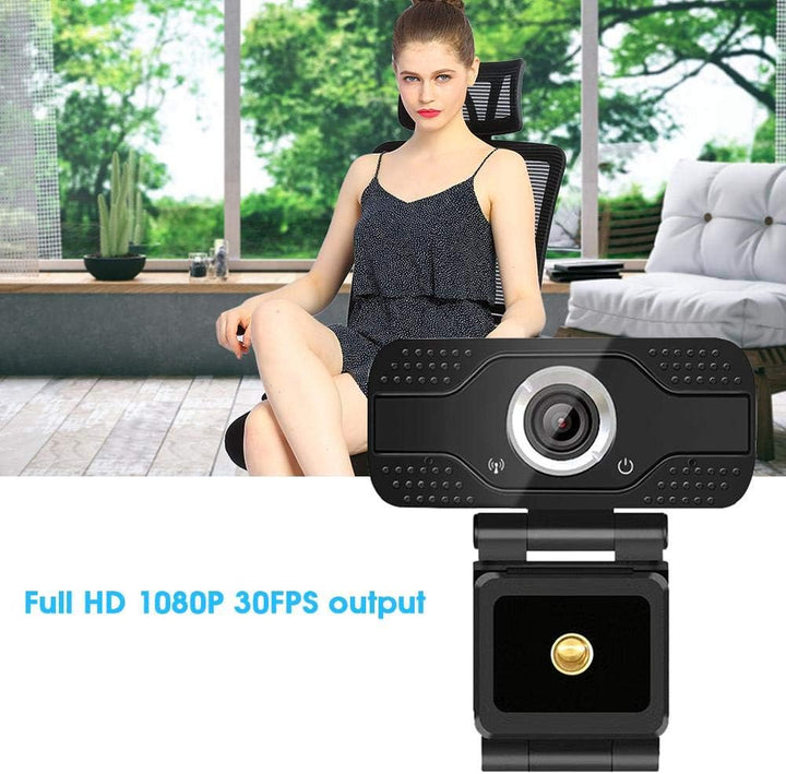 VBESTLIFE Full HD 1080p Webcam mit Mikrofon für Desktop, USB Online Class Computerkamera, Plug & Pla