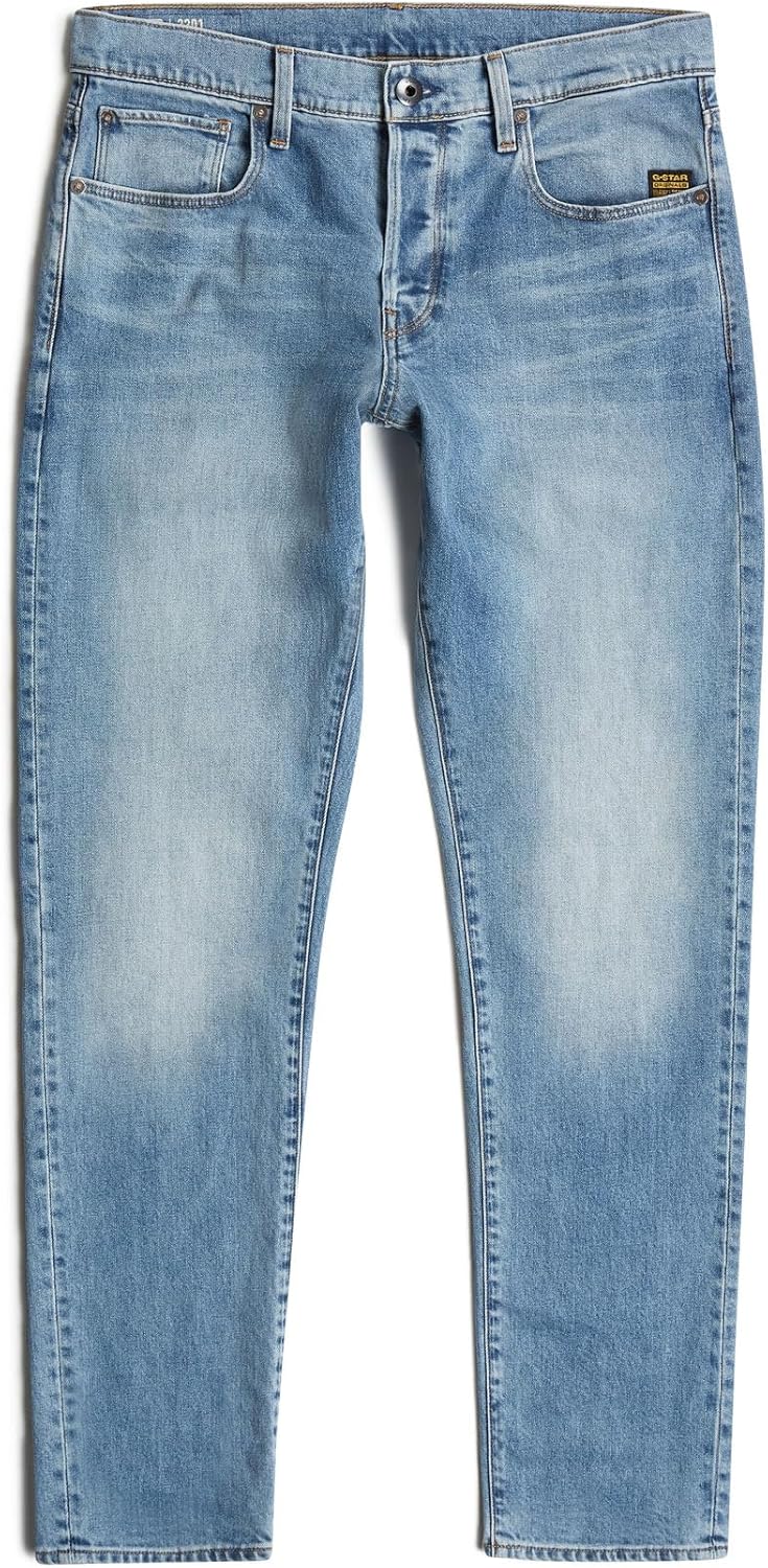 G-STAR RAW Herren 3301 Tapered Jeans 34W / 38L Blau (Lt Indigo Aged 51003-c052-8436), 34W / 38L Blau