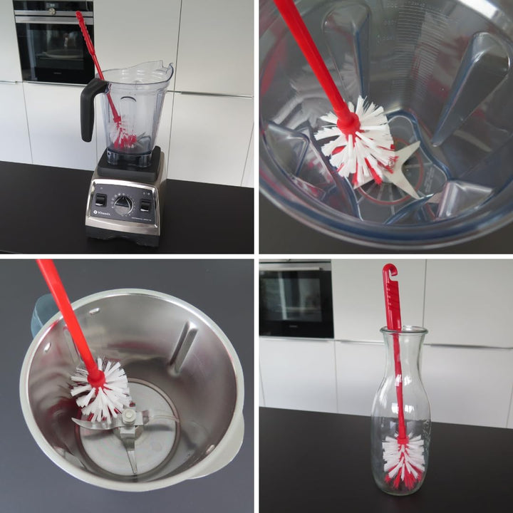 zederle 3X Mixtopf-Spülbürste, Reinigungsbürste für Thermomix, Monsieur Cuisine, Bosch Cookit, Reini