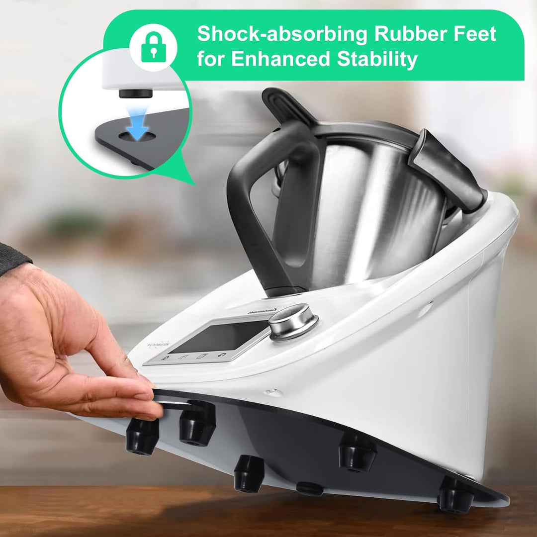 Romon Gleitbrett für Thermomix TM6 TM5, Hochwertiges Acryl Thermomix Zubehör mit Dämpfenden Gummifüs