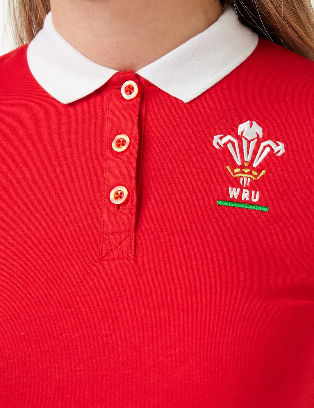 Macron Damen WRU Merch Poloshirt Ca Lf, Rot/Weiss Polohemd, 34