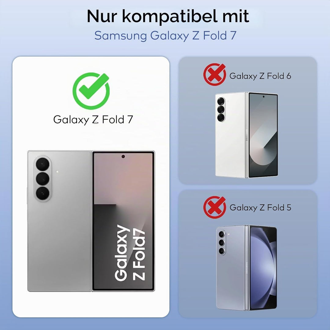 für Samsung Galaxy Z Fold 7 Hülle [Kompatibel mit MagSafe] mit Displayschutzfolie &amp; Scharnier Schutz