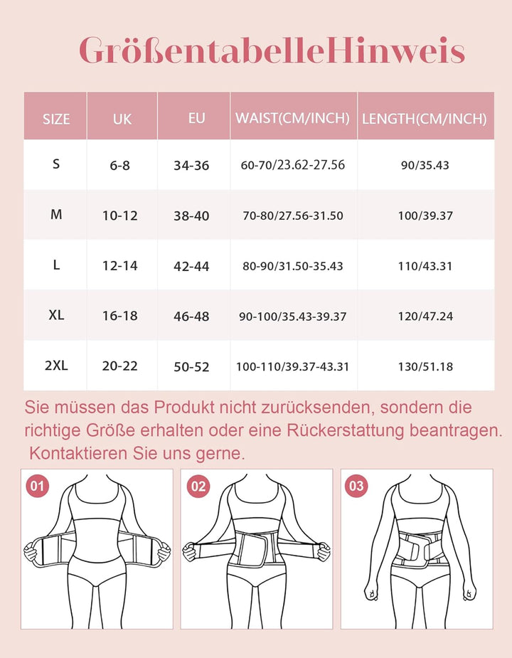 SIHOHAN Bauchweggürtel, Fitness Gürtel Verstellbarer, Taille Trimmer Gürtel Fitnessgürtel, Abnehmen