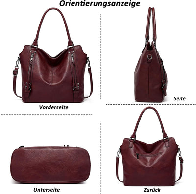 TAN.TOMI Handtasche Damen,Handtaschen Set,Umhängetasche Gross Schultertasche Frau Elegant Henkeltasc