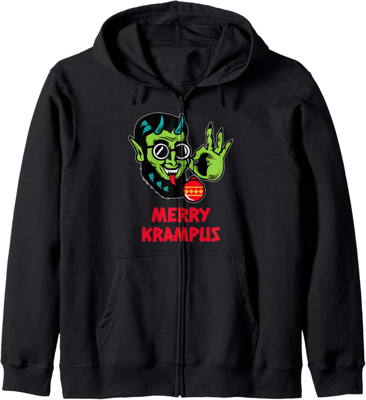 Komisch Fröhlicher Krampus Anti Weihnachten Geschenk Kapuzenjacke