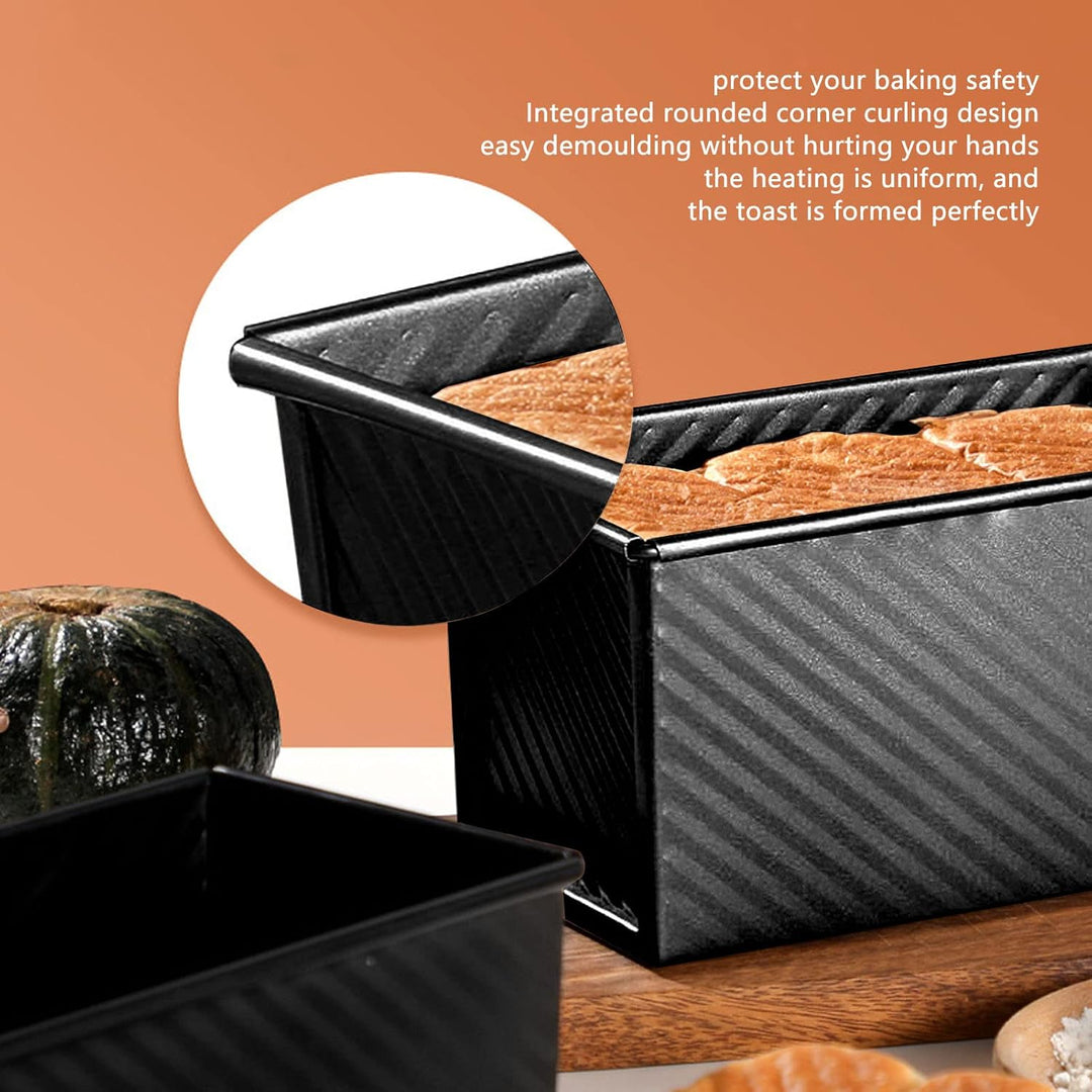 Brotbackformen mit Deckel Toastbrot Backform, Toast Brot Backform 2,2 Lb Teigkapazität Rechteckige L
