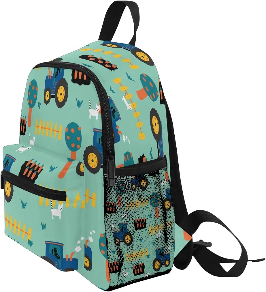 Mnsruu Nahtloser Kinderrucksack, Traktoren-Rucksack, Kleinkinder-Rucksack, Vorschultasche, Kindergar