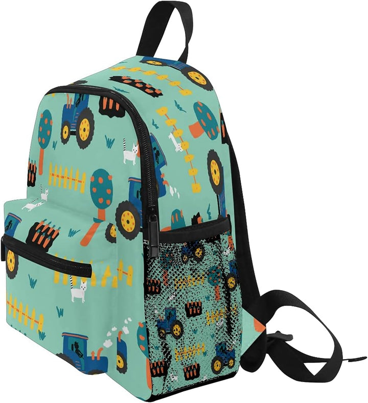 Mnsruu Nahtloser Kinderrucksack, Traktoren-Rucksack, Kleinkinder-Rucksack, Vorschultasche, Kindergar