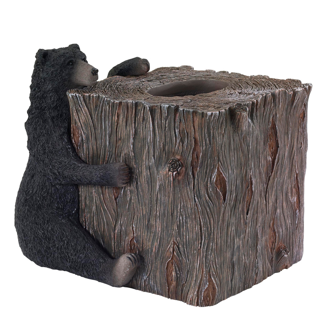 Avanti Linens Taschentuchbox-Abdeckung, von Tieren inspirierte Wohnkultur (Black Bear Lodge-Kollekti