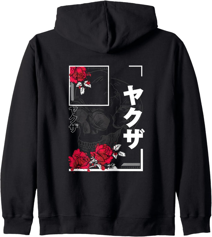 Japanese Aesthetic Vaporwave Sad Eboy Urban Skull Kapuzenjacke