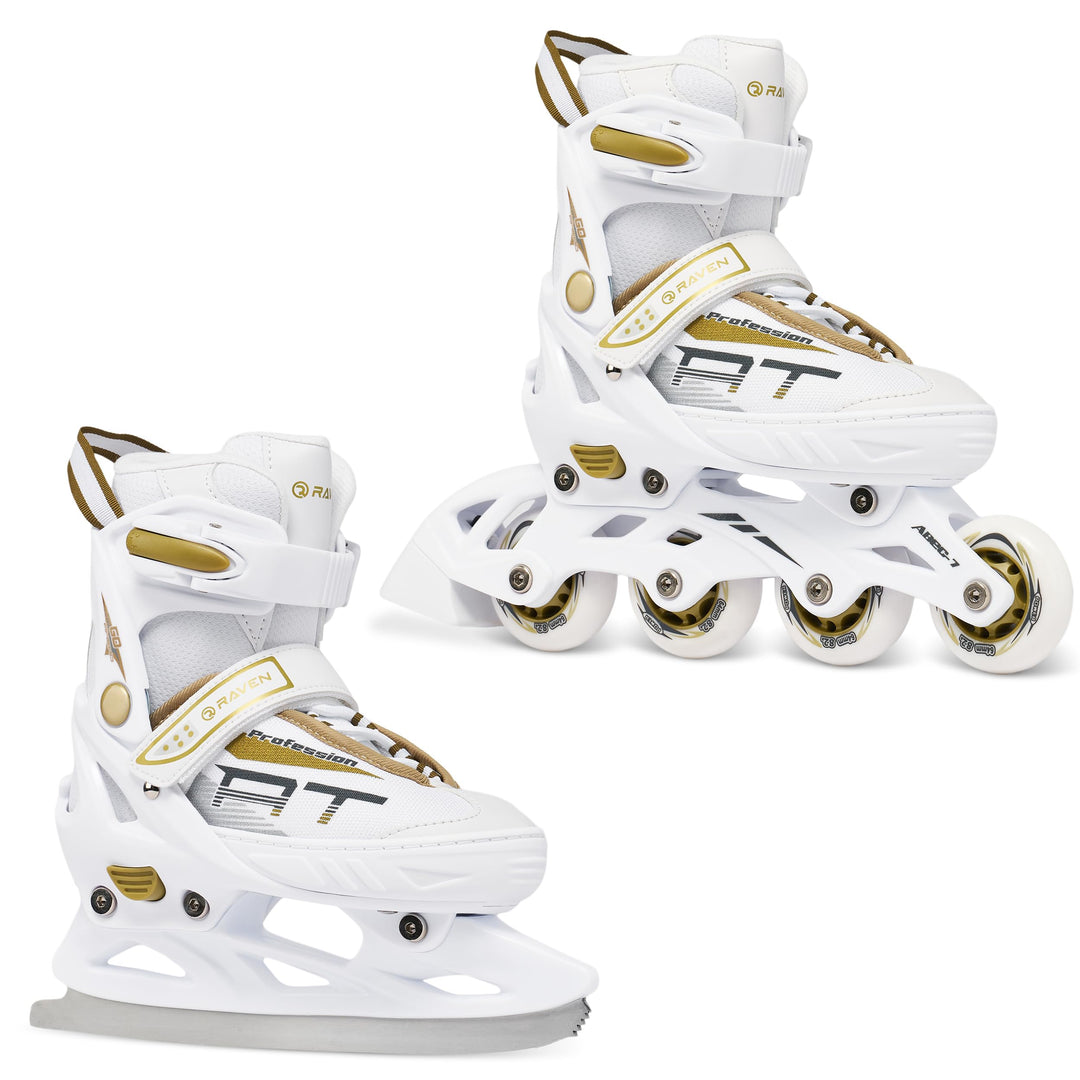 RAVEN Profession Inlineskates Inliner für Kinder und Erwachsene OPTIONAL 2in1 mit Schlittschuhen ver