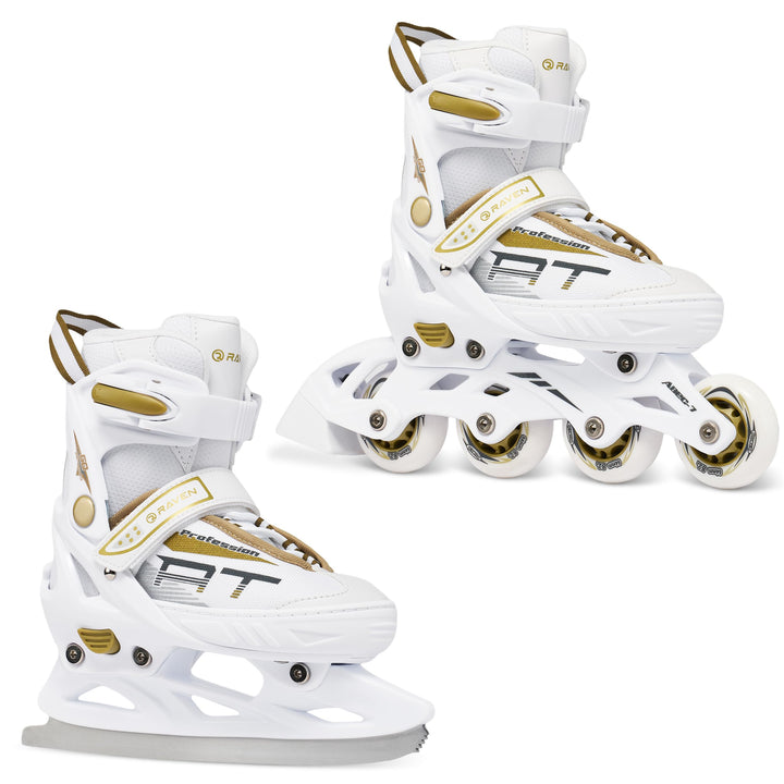 RAVEN Profession Inlineskates Inliner für Kinder und Erwachsene OPTIONAL 2in1 mit Schlittschuhen ver