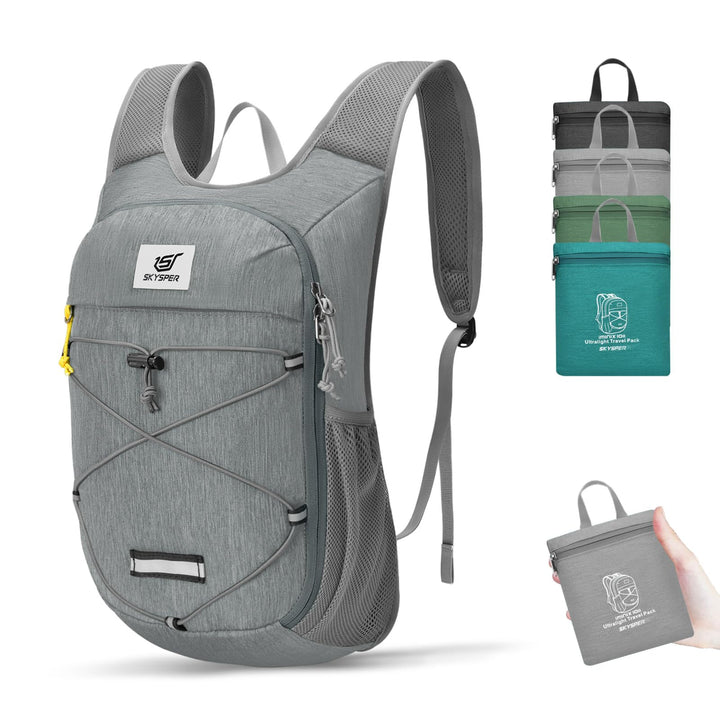 SKYSPER Faltbarer Kleiner Rucksack 10L, Kleiner Wanderrucksack Herren Damen | Ultraleicht Daypack fü