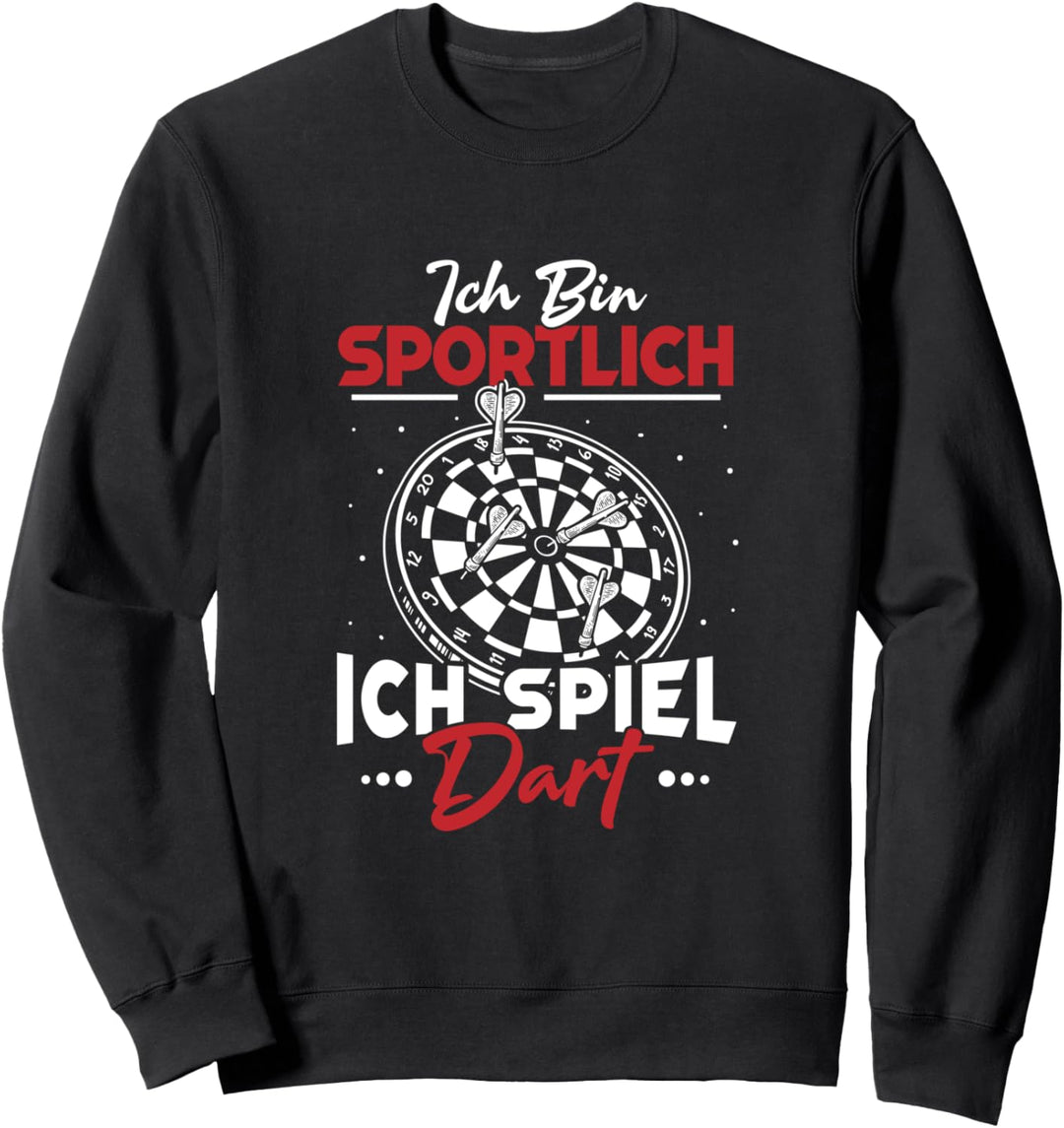 Ich Bin Sportlich Ich Spiel Dart Dartscheibe Dartspieler Sweatshirt
