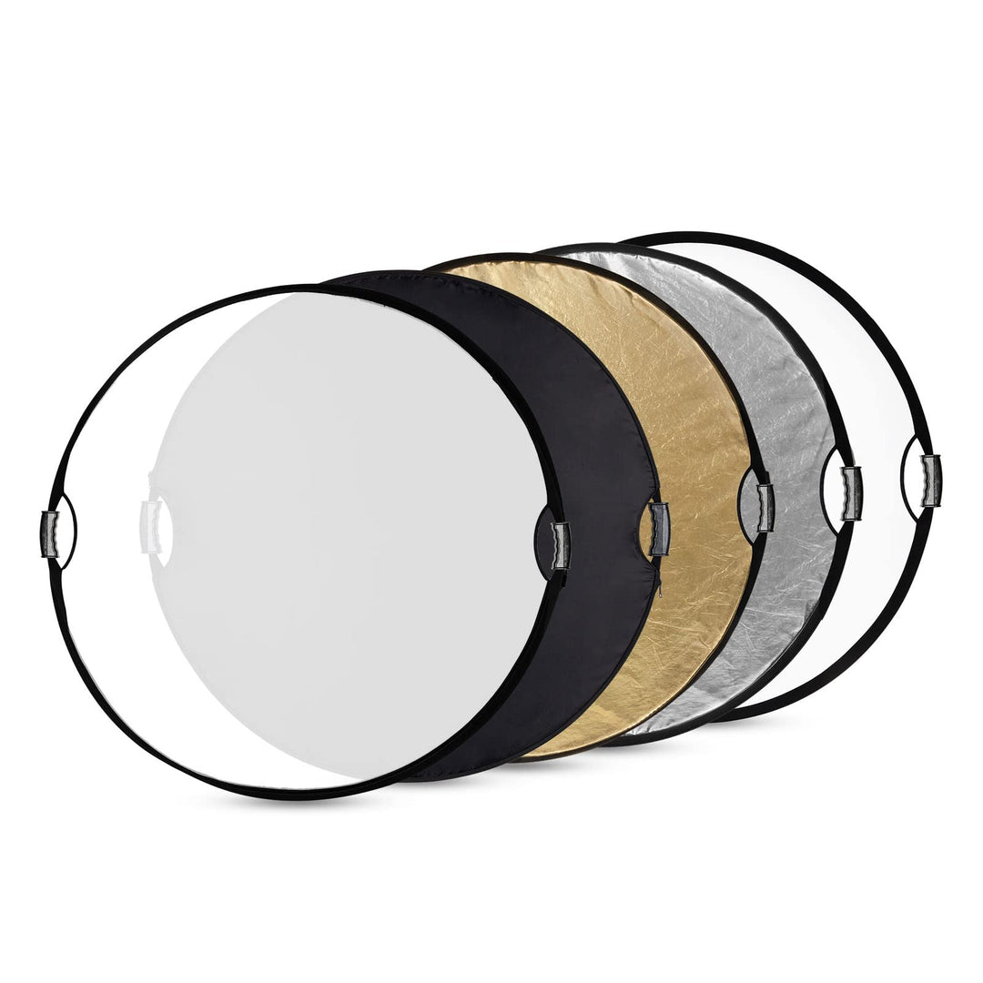 SMALLRIG 5 in 1 Reflektor 110cm 42-Zoll Lichtreflektor, mit Griff, Zusammenklappbarer Fotografie Ref