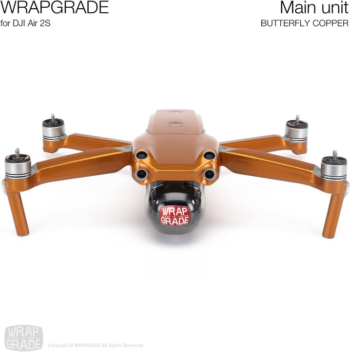 Wrapgrade Main Unit Skin kompatibel mit DJI Air 2S (Butterfly Copper)