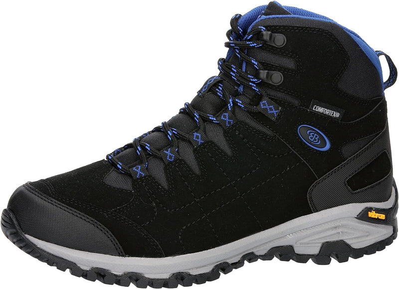 Brütting Herren Mount Shasta High Traillaufschuh 36 EU Schwarz Blau, 36 EU Schwarz Blau