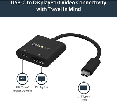 StarTech.com USB-C auf DisplayPort Adapter mit Power Delivery - 4K 60Hz HBR2 - USB-C auf DP 1.2 Alt