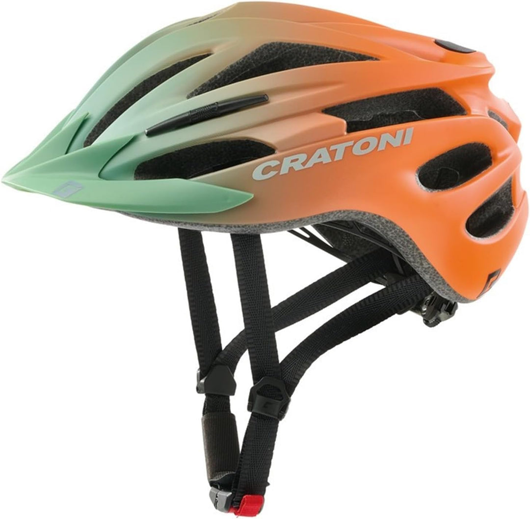 Cratoni Helmets Fahrradhelm für Kinder Pacer JR Mountainbike Jugendhelm Allroundhelm S Khaki/Orange
