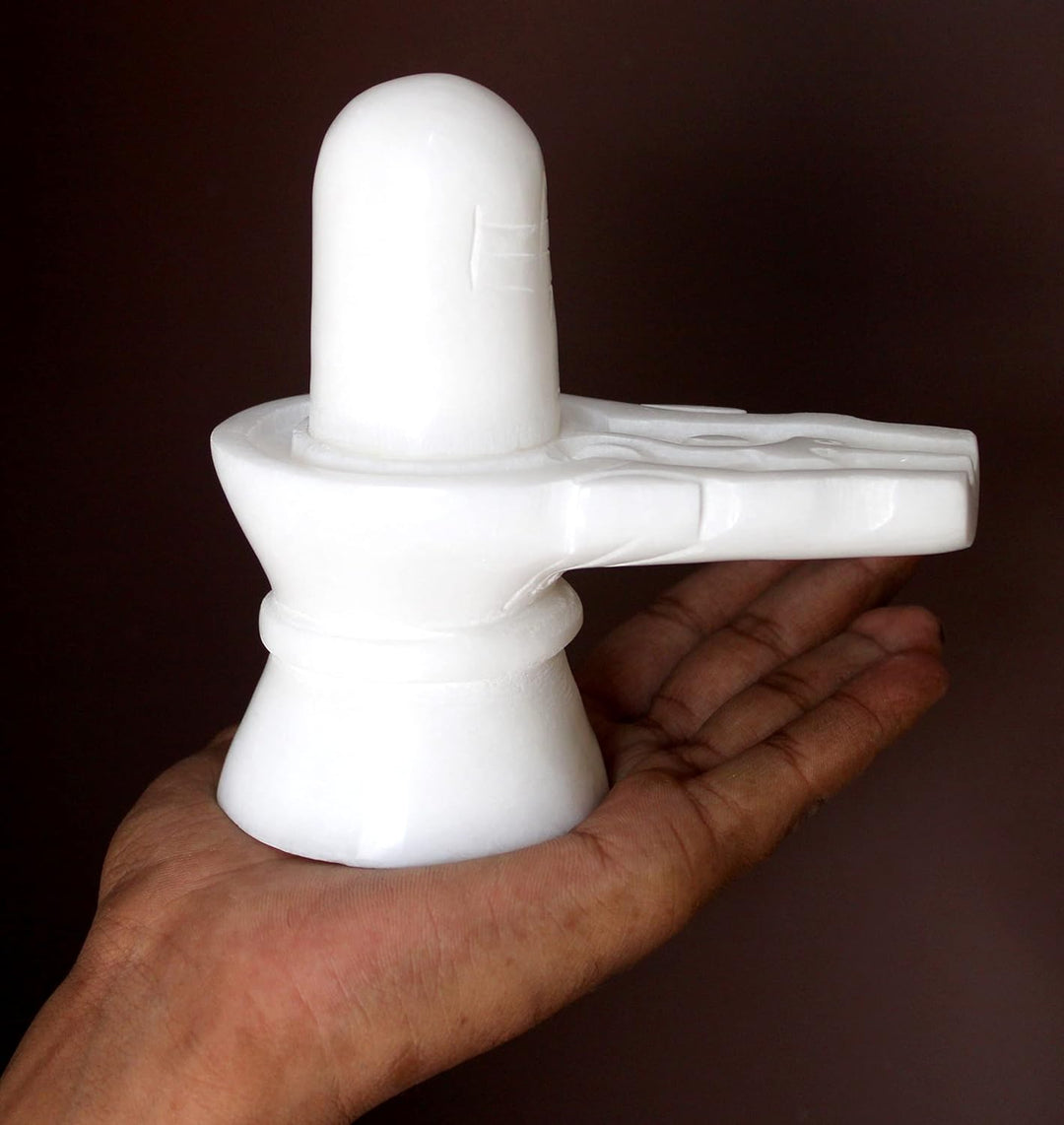 StonKraft Marmor Shiva Lingam/Shiv ling Idol Idol Statue (weisser Shiva)