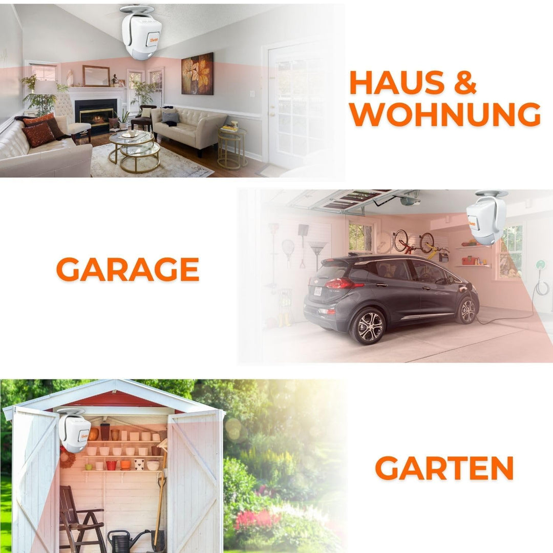 tiiwee X4 PIR Bewegungsmelder Alarm mit Fernbedienung - 120 dB - Erweiterbar - Alarmanlage Innen Sic