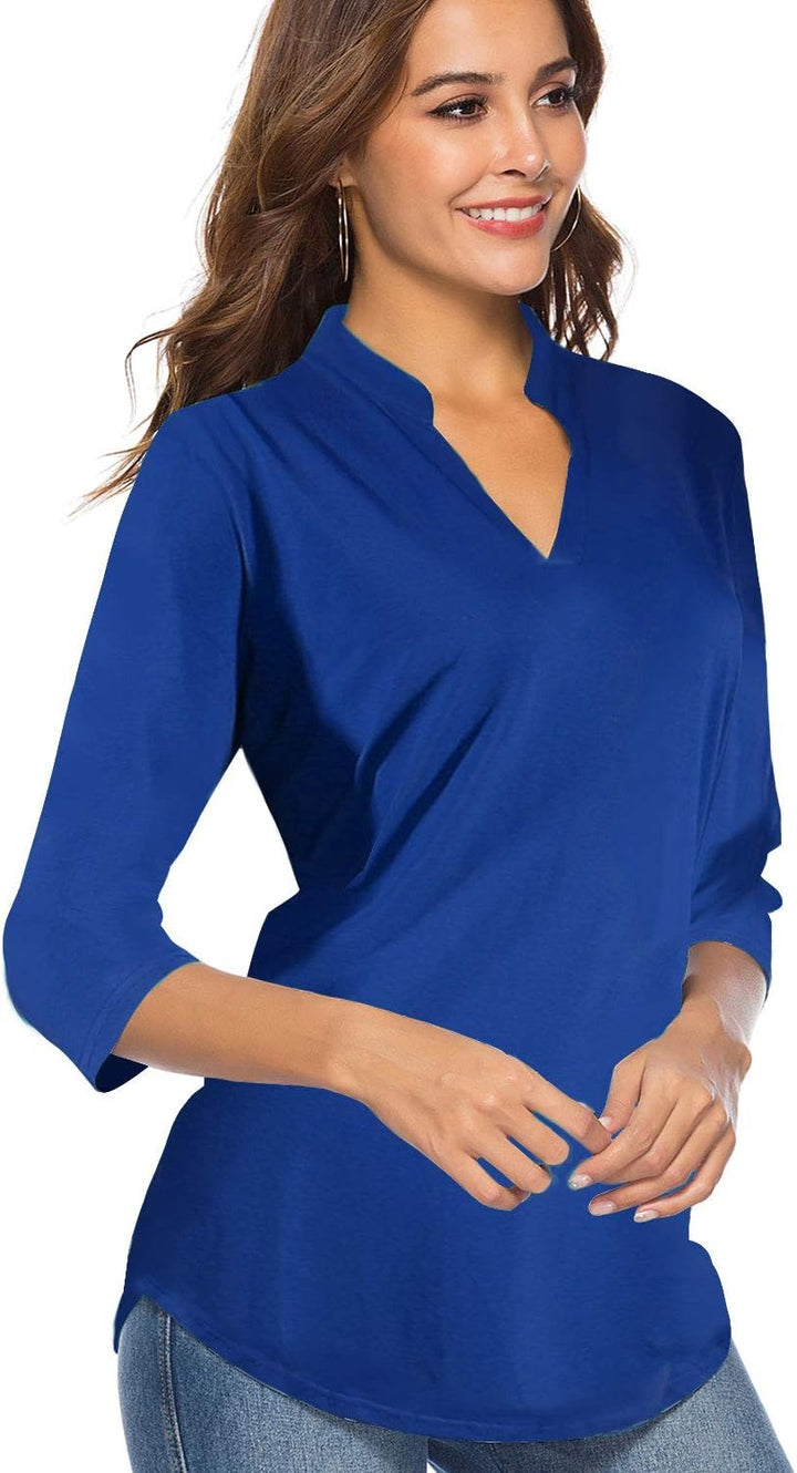 CEASIKERY Damen Shirt Tunic Shirt Tunic S Blau, S Blau