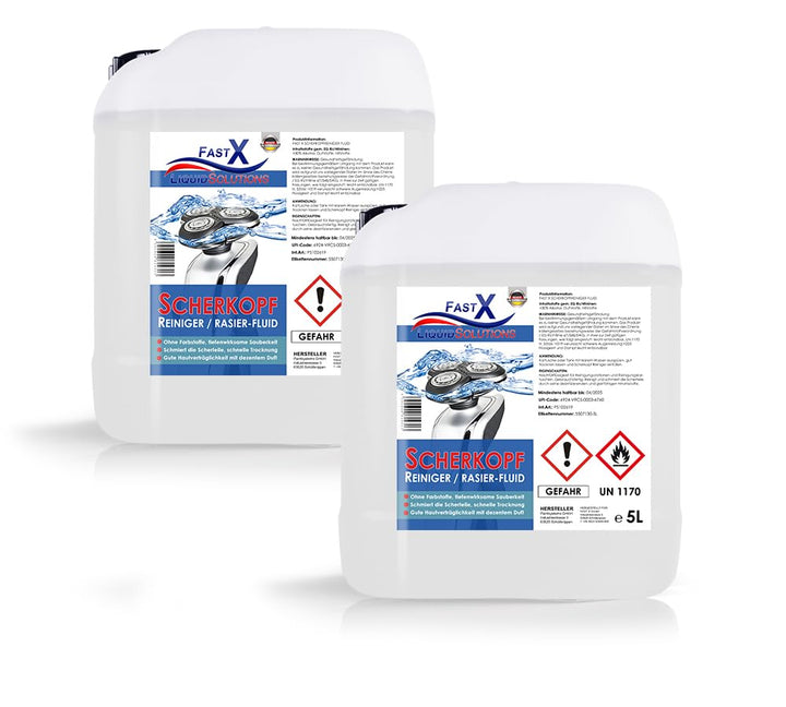 Scherkopfreiniger 2x5 Liter – Effektive Reinigung & Pflege für Scherköpfe und Rasierapparate, Verlän