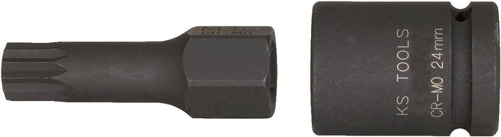 KS Tools 515.1160 1/2" Spezial-Kraft-Bit-Stecknuss-Satz Vielzahn, 7-tlg. M14-M18