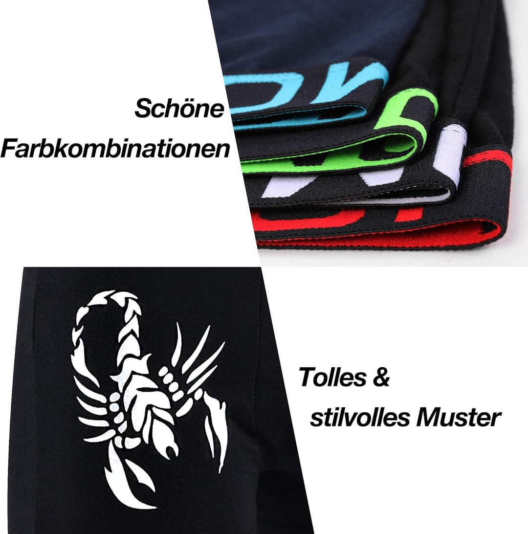 L&K 10er Pack Herren Boxershorts Men Retroshorts mit tollem Muster Baumwolle 1102 M 1104-10er Pack,