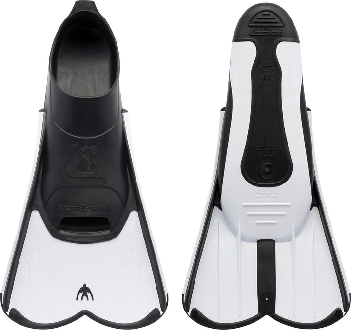 Cressi Light Fins-Kurze Flossen Zum Schnorcheln Schwimmen, Wassertraining, Verfügbar für 33/34 Weiss