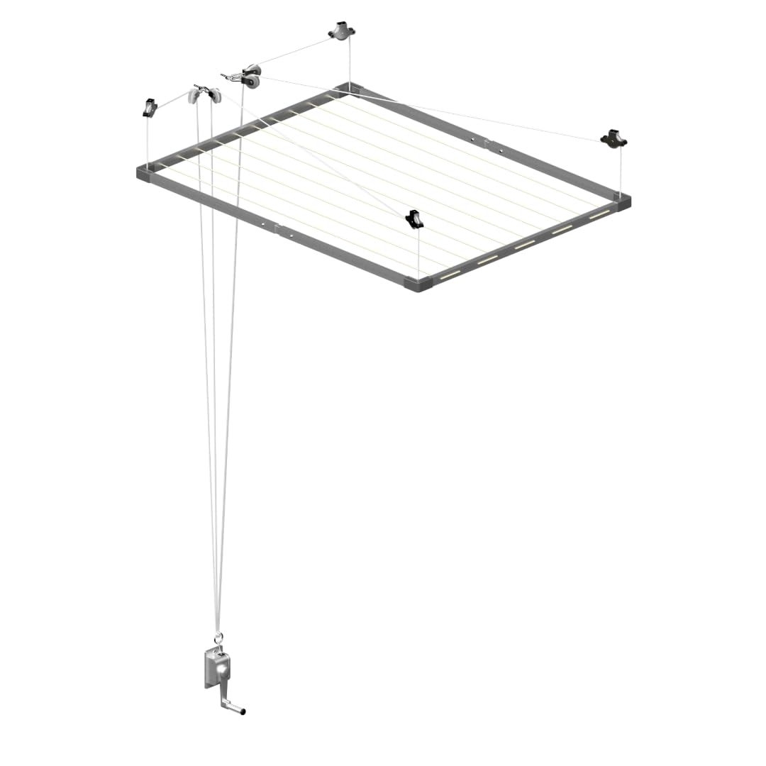cuncial-tz 301051 decken für Wäschetrockner, ausziehbar, weiss, 100-160 x 78 cm