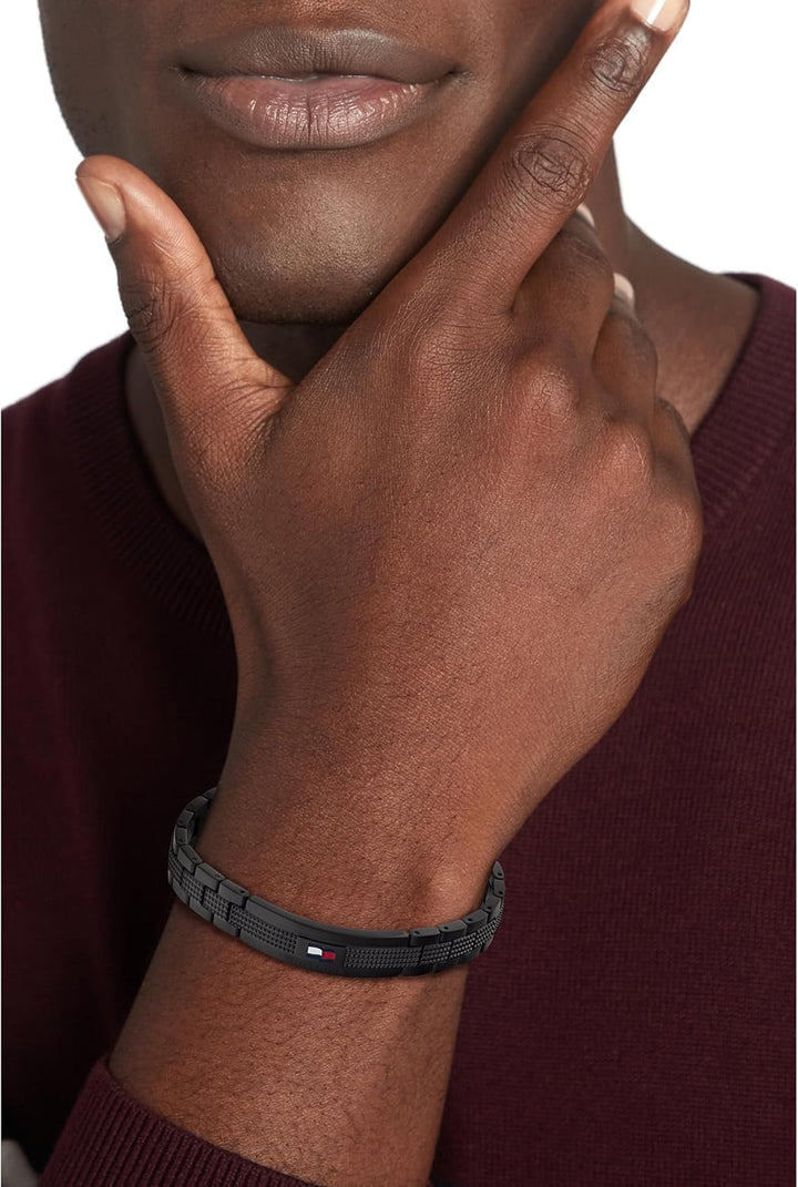 Tommy Hilfiger Jewelry Armband mit Knebelverschluss für Herren Schwarz - 2790420