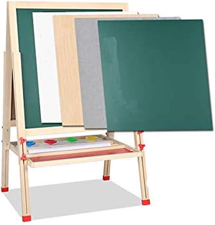 2 In 1 Kindertafel Magnetisch, Kinder Maltafel Standtafel Mit Kreide und Magnet, Höhenverstellbare W