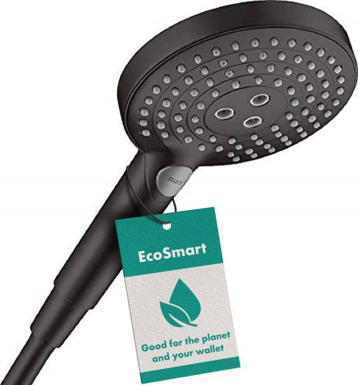 hansgrohe wassersparender Duschkopf Raindance Select S 120 (Regendusche, 3 Strahlarten), Mattschwarz