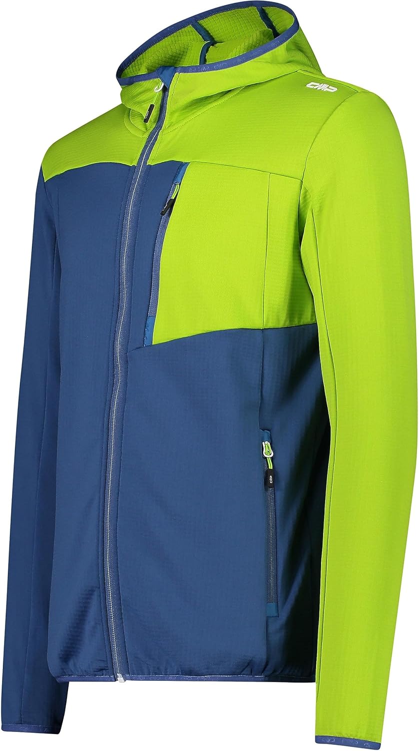 CMP Herren Hoodie Jacke Fleecejacke Fleecepullover 50 Blau, 50 Blau