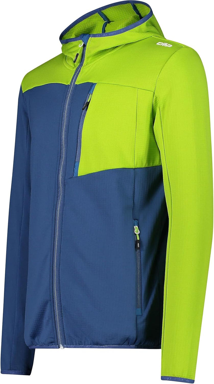 CMP Herren Hoodie Jacke Fleecejacke Fleecepullover 50 Blau, 50 Blau