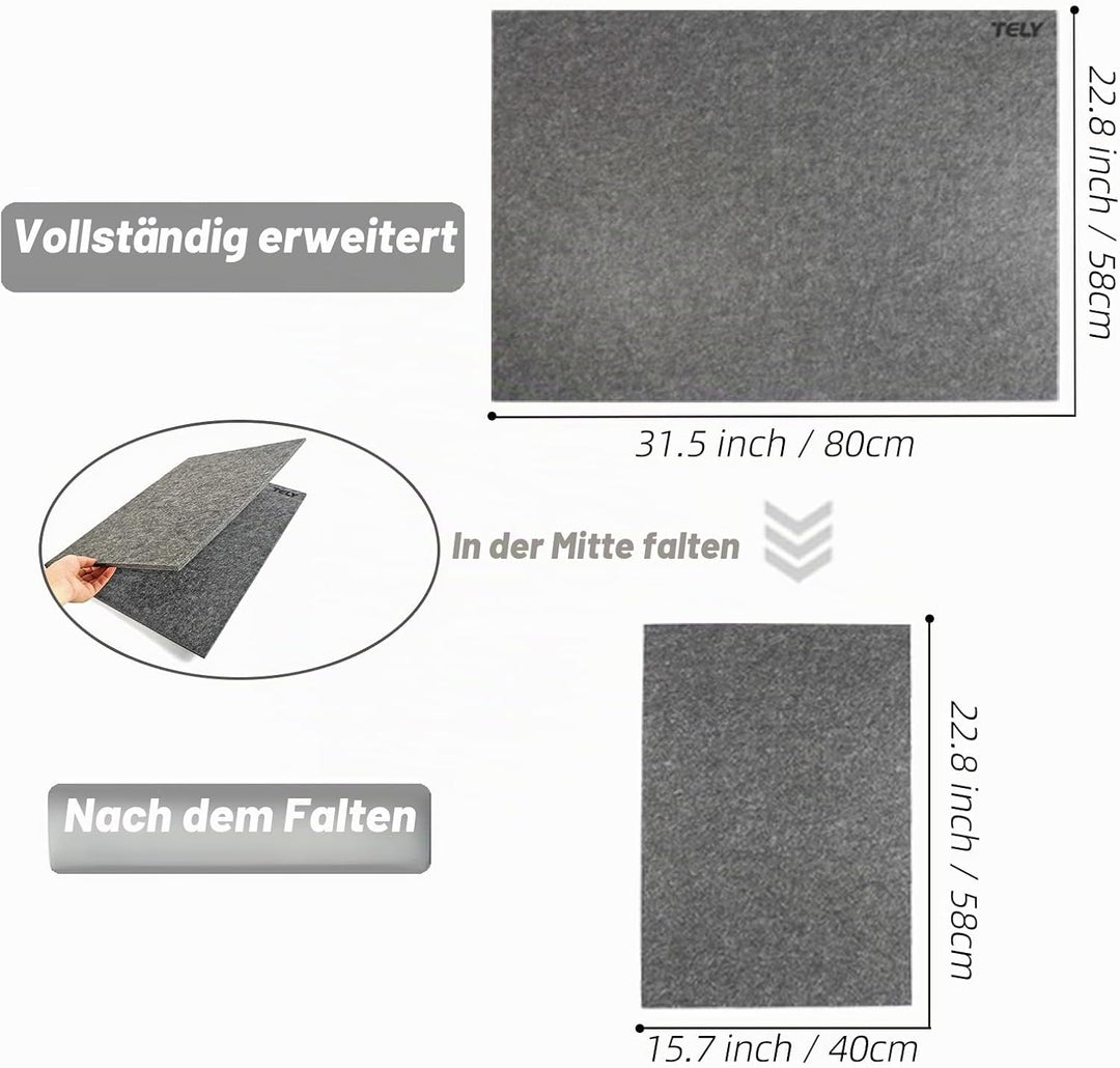 TELY Klappbare Puzzlematte aus Filz für bis zu 1000 Puzzleteile, faltbar zur einfachen Aufbewahrung,