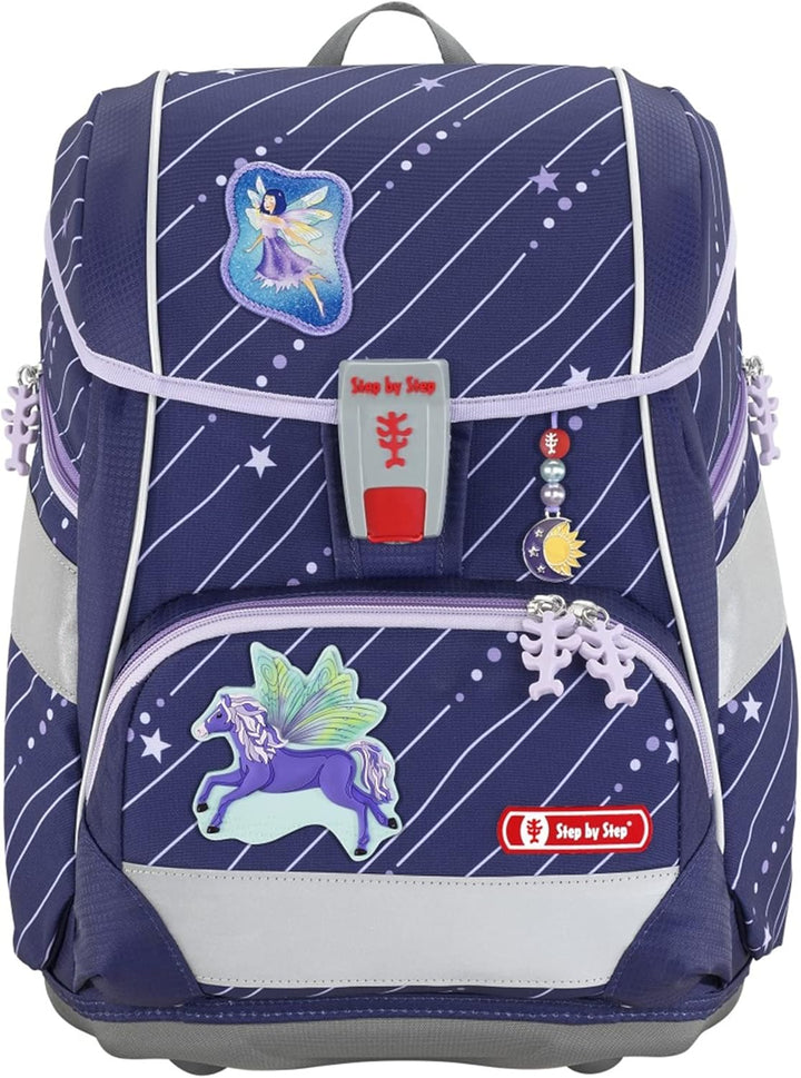 Step by Step Schulranzen-Set 2IN1 PLUS Pegasus Emily 6-teilig, lila, Pegasus-Desgin, ergonomischer T