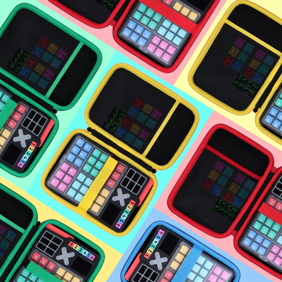 Hart Tasche Hülle Etui für GiiKER Smart Sudoku Puzzle Spiele (Schwarzer + Blauer Reissverschluss), S