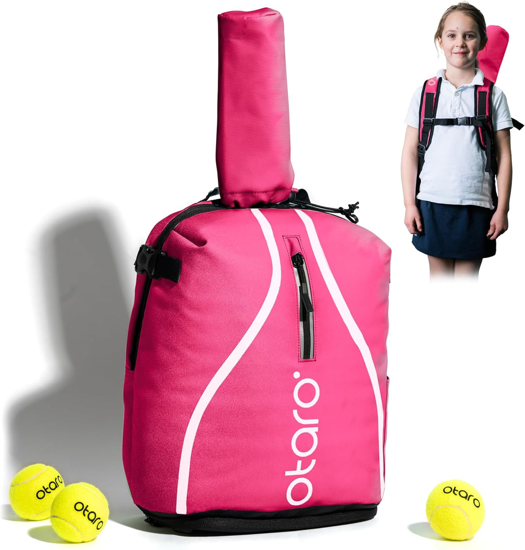 Otaro Tennisrucksack Kinder (19L) | Premium | Inkl. Separierten Schuhfach & Schlägerschutz | Deutsch