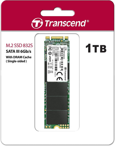 Transcend 1TB SATA III 6Gb/s MTS832S 80 mm einseitig bestückt M.2 SSD 832S Solid State Drive TS1TMTS