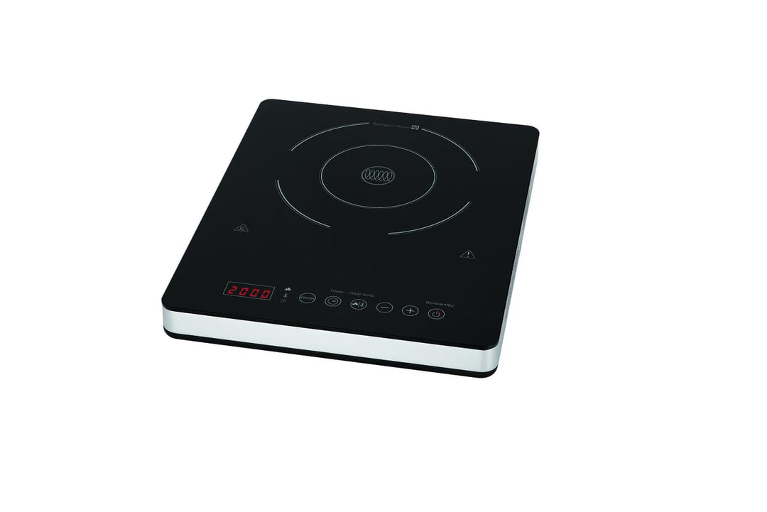 Tarrington House Induktionskochplatte IC2020ABS, mit LED-Anzeige, 31 x 38 x 4,5 cm, 220-240 V, schwa