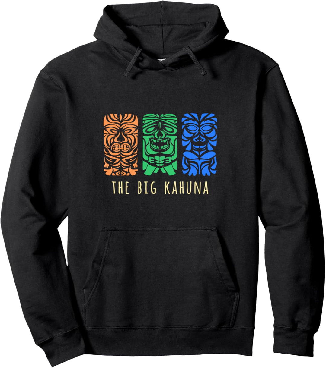 Hawaii Tiki Polynesisch Big Kahuna Surfer Retro Hawaiianisch Pullover Hoodie