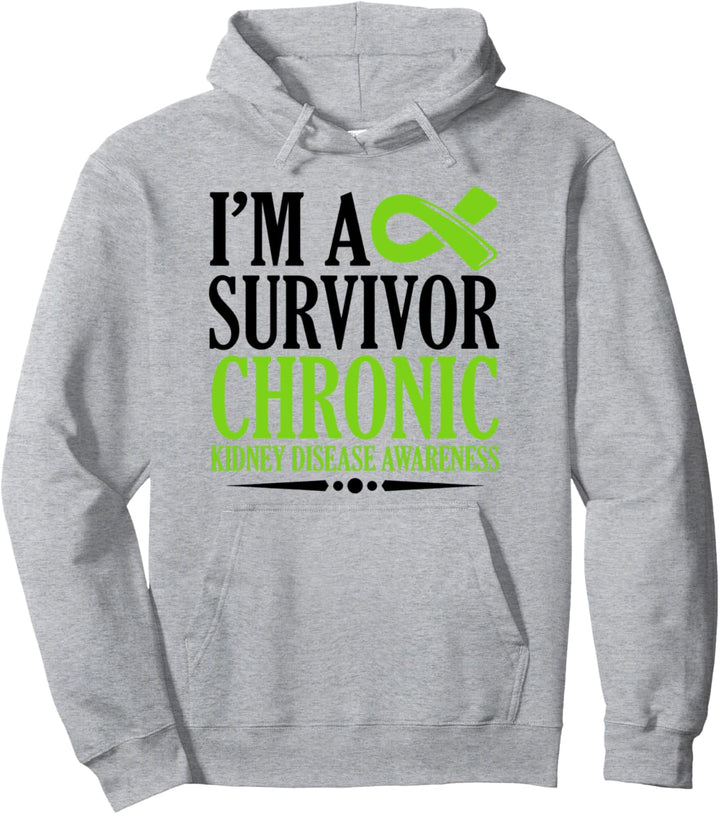 Ich bin ein Überlebender chronischer Nierenerkrankungs-Krieger CKD-Bewusstsein Pullover Hoodie