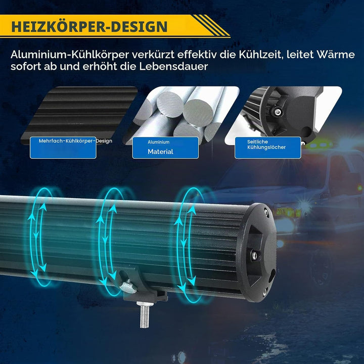 Willpower LED Arbeitsscheinwerfer Bar 15 Zoll 38cm 216W Zusatzscheinwerfer 12V IP67 Wasserdicht Flut
