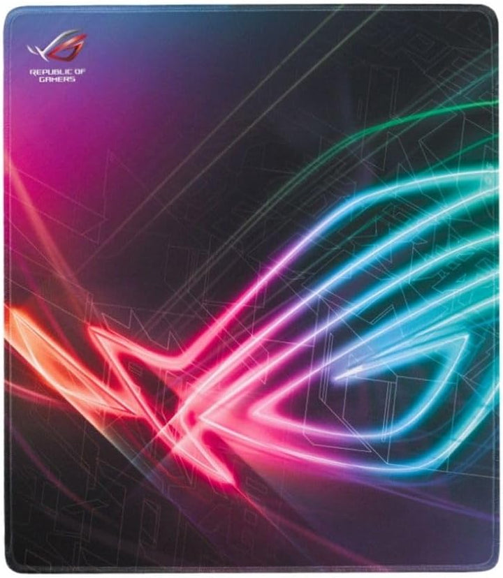 ASUS ROG Strix Edge vertikales Gaming Mauspad (optimierte Stoffoberfläche, vollfarbige Nähte, rutsch