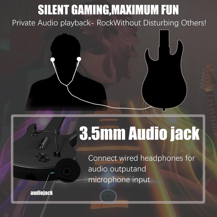 NBCP Wireless Rock Band Controller für XBOX-one/Xbox Series X/PC, kabellose Gitarre für Rock Band, F