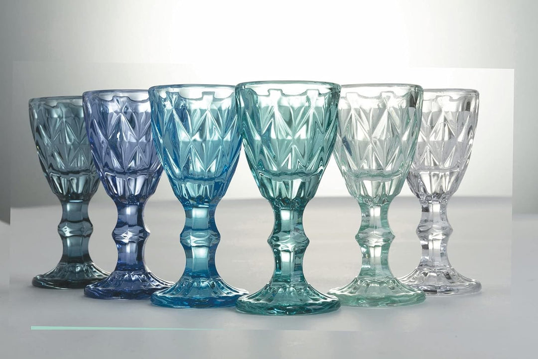 Villa d'Este Home Tivoli Prisma Ocean Set 6 Spirituosen aus Glas 45 ml