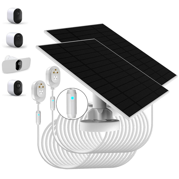 2 Stück, mit Ladewarnung, Atemlicht. 6W/5V Solarpanel, kompatibel mit Arlo Ultra, Ultra2/2XL, Pro3/4