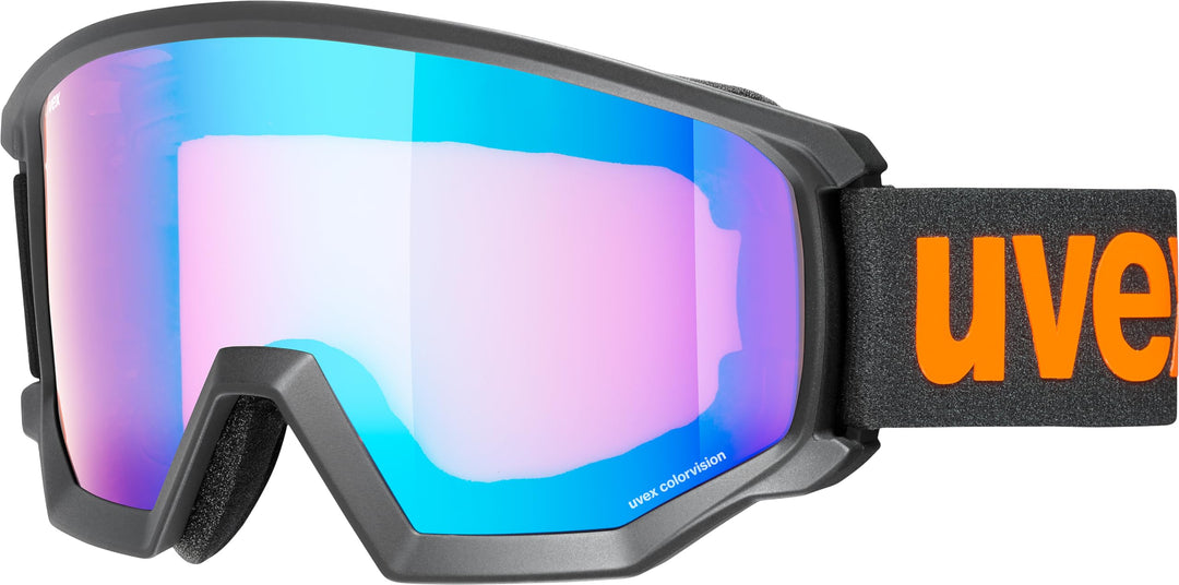 uvex athletic CV - kontrastverstärkende Skibrille mit Anti-Fog-Beschichtung im kantigen Retro-Design